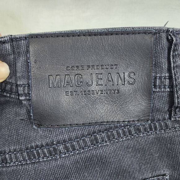 MAC Arne Jeans Mens 36x34 Black Vintage Wash Straight Leg Slim Germany ALTERED - Picture 5 of 16